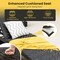 Costway Folding Patio Chaise Lounge Chair Outdoor Rattan Adjustable Recliner Quick Dry Foam All Weather